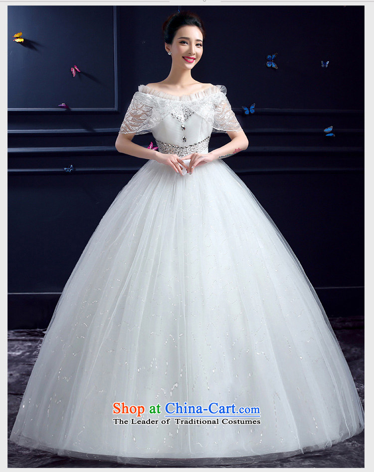 Honeymoon bride 2015 Summer new wedding dresses Korean word princess sweet your shoulders to lace on chip wedding white L picture, prices, brand platters! The elections are supplied in the national character of distribution, so action, buy now enjoy more preferential! As soon as possible.