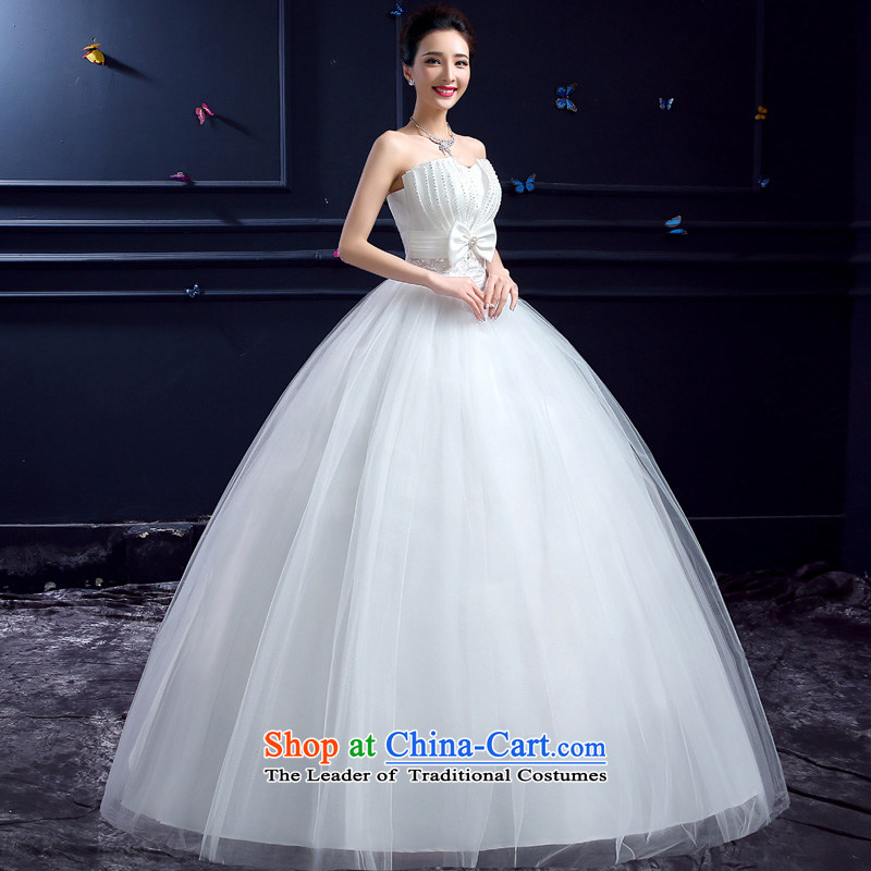 Wedding 2015 new wedding dresses honeymoon bride anointed chest wedding Korean film butterfly marriage on the dazzling white yarn , bride honeymoon shopping on the Internet has been pressed.