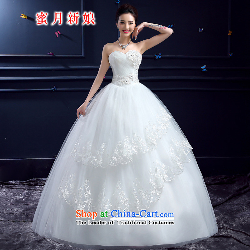 Wedding 2015 new wedding dresses honeymoon bride anointed chest wedding Korean Dream lace princess wedding WhiteM