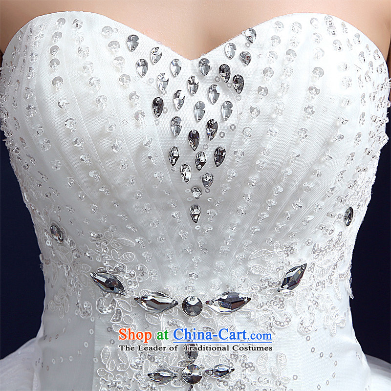 Wedding 2015 new wedding dresses honeymoon bride anointed chest wedding sexy on chip lace princess wedding white XS, bride honeymoon shopping on the Internet has been pressed.