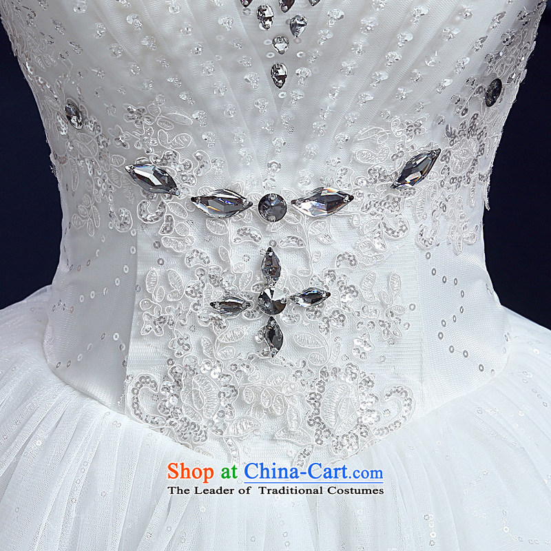 Wedding 2015 new wedding dresses honeymoon bride anointed chest wedding sexy on chip lace princess wedding white XS, bride honeymoon shopping on the Internet has been pressed.