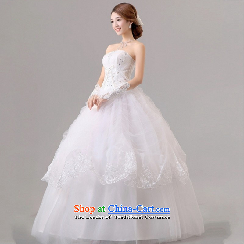 Yong-yeon and Korean Bridal Suite 2015 Summer new sweet wedding dresses elegant minimalist wiping the chest to Princess Royal Wedding white XXL, Yong Yim Close shopping on the Internet has been pressed.
