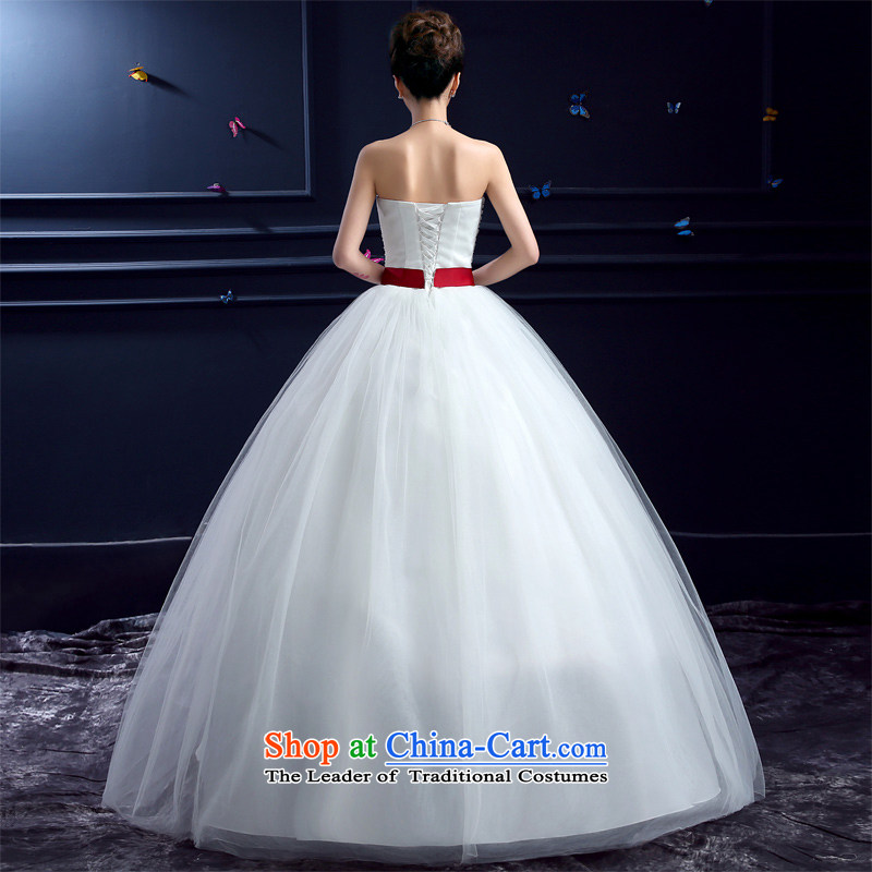 Wedding 2015 new wedding dresses honeymoon bride anointed chest diamond wedding to align the princess butterfly yarn white XXL, marriage honeymoon bride shopping on the Internet has been pressed.