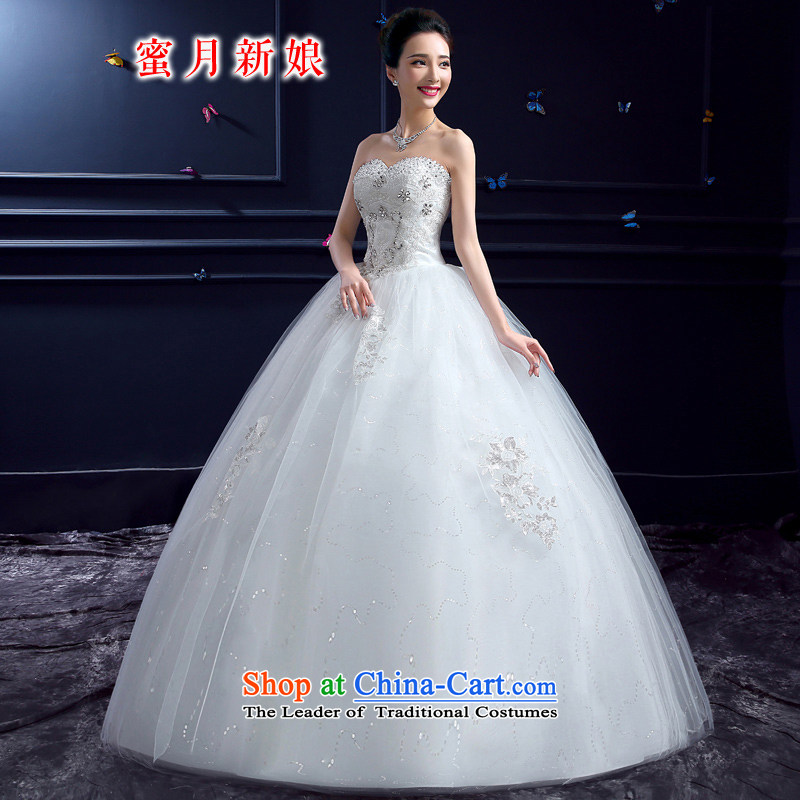 Wedding 2015 new wedding dresses honeymoon bride anointed chest wedding diamond princess alignment to lace white weddingXS
