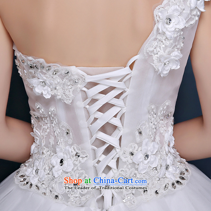 Wedding dress 2015 Spring/Summer new Korean shoulder larger video thin tail marriages straps wedding dresses white XXL( waist 2.4), Mrs Alexa Lam Roundup , , , shopping on the Internet
