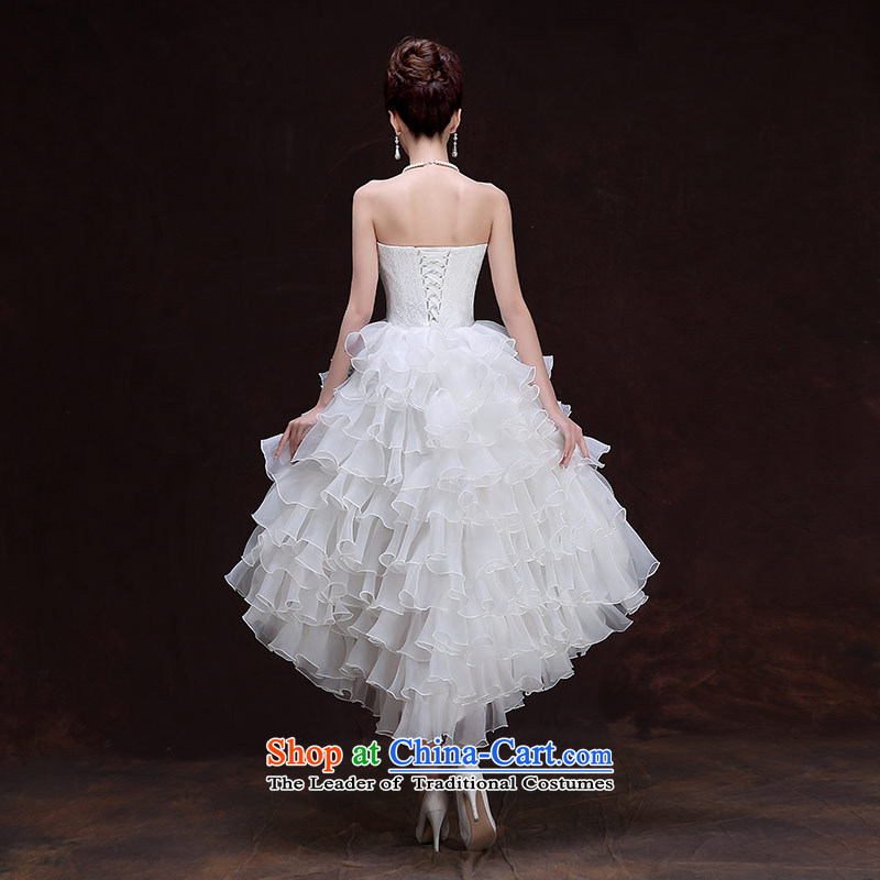 Qing Hua yarn new dresses 2015 Korean wiping the chest straps Sau San video thin marriages wedding after a short length of the former small white dresses , L of Qing Hua yarn , , , shopping on the Internet