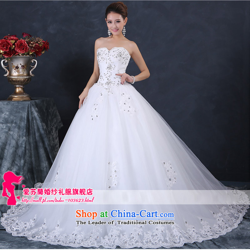 New tail wedding bride large tail wedding anointed chest simple tail new wedding anointed chest wedding white made size do not return not switch to love, Su-lan , , , shopping on the Internet