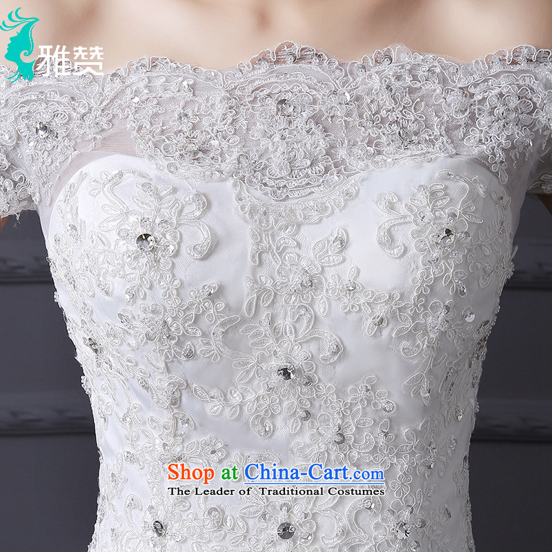 Jacob Chan a field to align the shoulder wedding dresses 2015 new summer quality custom Korean-style water drilling Sau San Foutune of Princess lace white S, Jacob skirt Chan (YAZAN) , , , shopping on the Internet