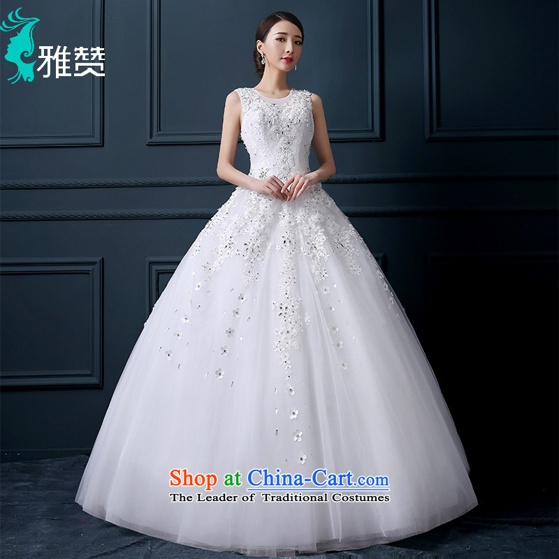 Jacob Chan shoulders wedding dress bride video thin package shoulder recite a new summer 2015 drill align to skirt white princess XL