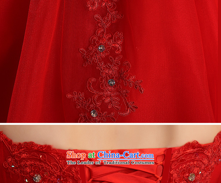 Jacob Chan red wedding to marry field shoulder length tail 2015 new bride autumn and winter Korean long-sleeved lace water drilling upscale red S picture, prices, brand platters! The elections are supplied in the national character of distribution, so action, buy now enjoy more preferential! As soon as possible.