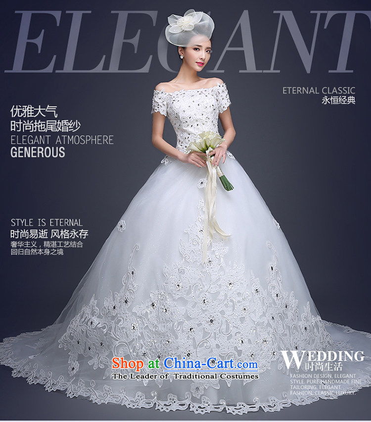 The word Beverly Ting shoulder deluxe tail package shoulder bride wedding dresses 2015 Summer new larger satin Korean crowsfoot wedding White M pictures, prices, brand platters! The elections are supplied in the national character of distribution, so action, buy now enjoy more preferential! As soon as possible.