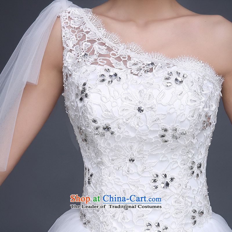 Beverly Ting wedding dresses 2015 new summer marriages to align the Korean style wedding code then wipe chest Sau San Video Shoulder Drill thin white XL, Beverly (tingbeier ting) , , , shopping on the Internet