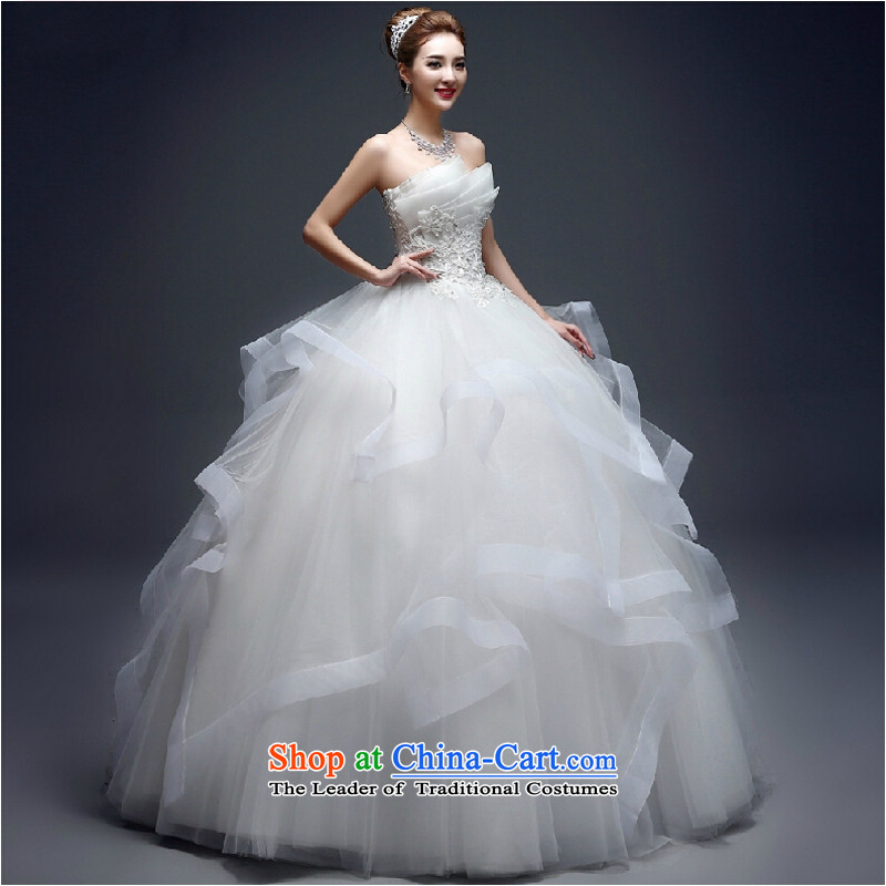 Yong-yeon and wedding dresses in spring and summer 2015 new marriages stylish anointed chest lace to align the minimalist Korean bon bon skirt White M, Yong-yeon and shopping on the Internet has been pressed.