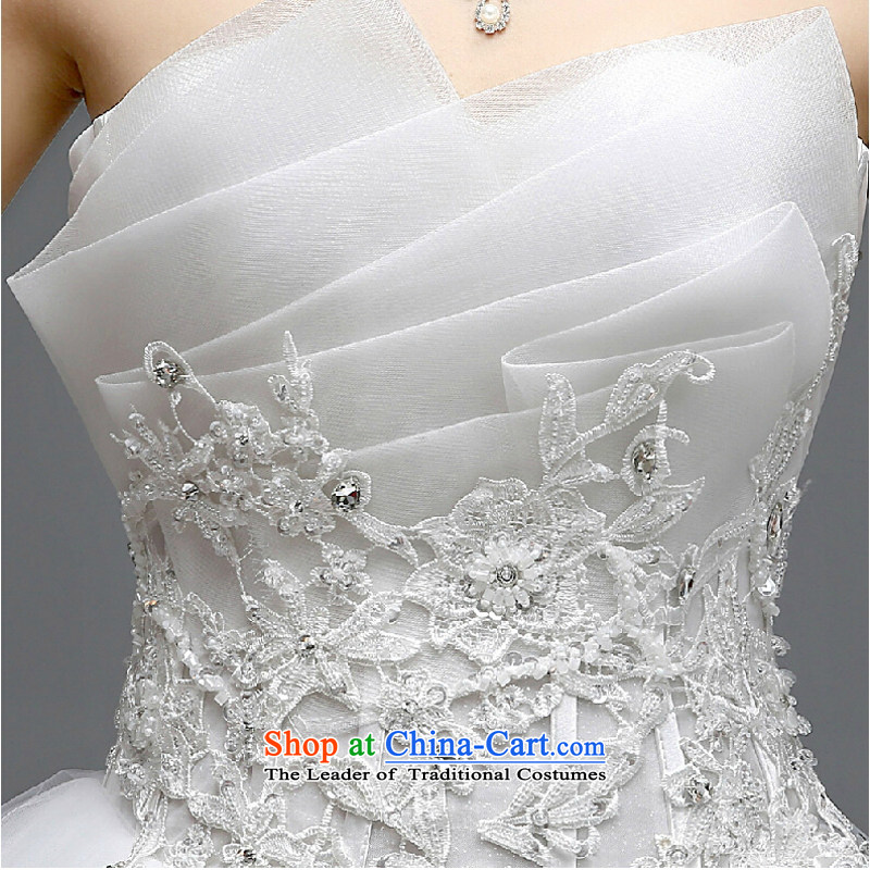 Yong-yeon and wedding dresses in spring and summer 2015 new marriages stylish anointed chest lace to align the minimalist Korean bon bon skirt White M, Yong-yeon and shopping on the Internet has been pressed.