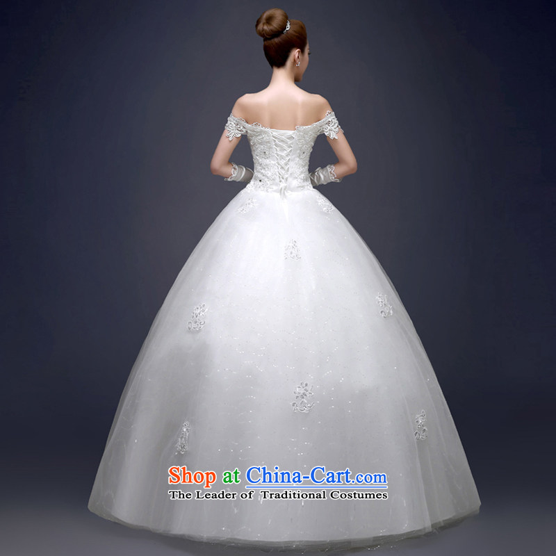 7 Color 7 tone Korean new stylish white 2015 marriages a field shoulder straps lace to align the wedding dresses H075 white tailored (does not allow) 7 7 Color Tone , , , shopping on the Internet
