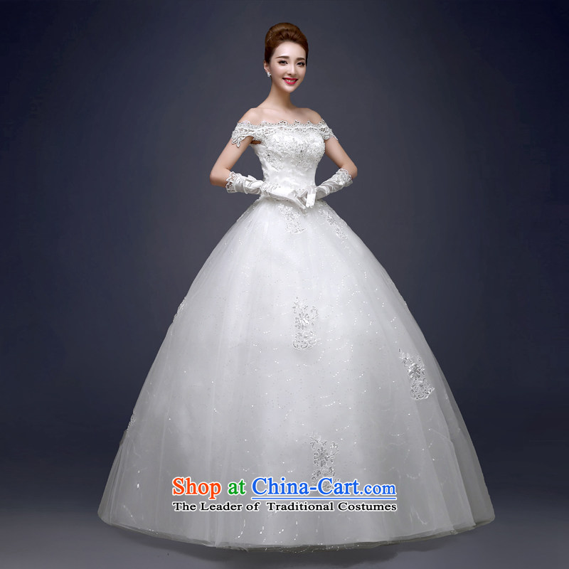 7 Color 7 tone Korean new stylish white 2015 marriages a field shoulder straps lace to align the wedding dresses H075 white tailored (does not allow) 7 7 Color Tone , , , shopping on the Internet