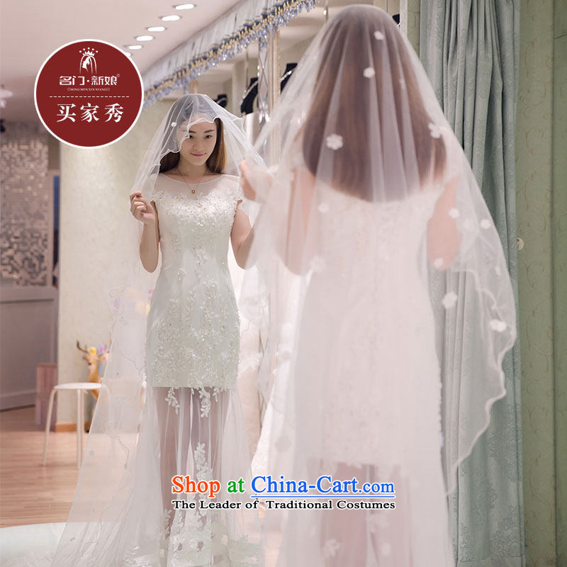 Wedding dresses 2015 Summer western bridal wedding shoulders wedding Korean version 2570 White , L name custom door bride shopping on the Internet has been pressed.