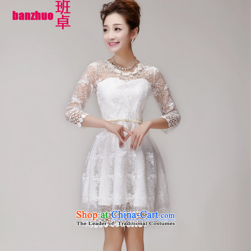 The Taliban Cheuk-yan xia Korean 2015 new staple Pearl Princess skirt dresses Sau San champagne color and chest bridesmaid services sister skirt small dress apricot M, Taliban-tak (banzhuo) , , , shopping on the Internet