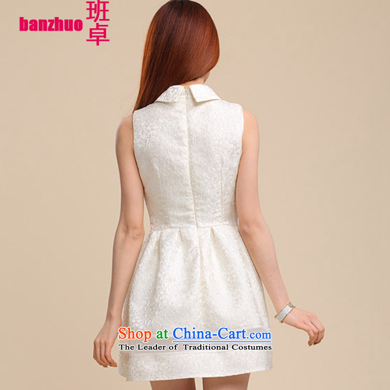 The Taliban Cheuk stylish skirt the new Korean version of Sau San sleeveless bridesmaid dress bon bon dresses m White S, Taliban-tak (banzhuo) , , , shopping on the Internet
