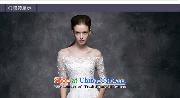 2015 new long-sleeved wedding in spring and summer tail of the Word version of large Korean shoulder code lace custom bride wedding dresses made white size is not backward not switch to picture, prices, brand platters! The elections are supplied in the national character of distribution, so action, buy now enjoy more preferential! As soon as possible.
