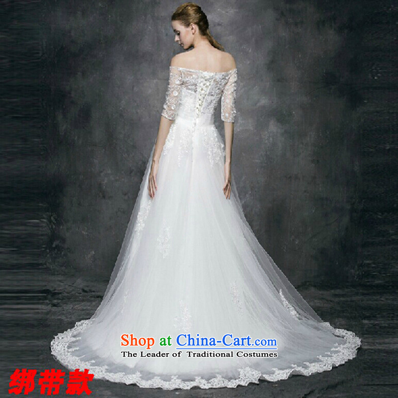 2015 new long-sleeved wedding in spring and summer tail of the Word version of large Korean shoulder code lace custom bride wedding dresses made white not toggle dimensions do not love, Su-lan , , , shopping on the Internet