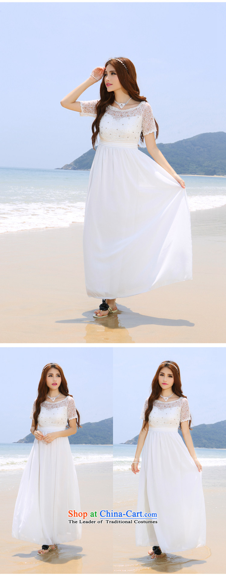 The Taliban Cheuk-yan Korea Maldives beach wedding dress nail pearl diamond dress long skirt white S picture, prices, brand platters! The elections are supplied in the national character of distribution, so action, buy now enjoy more preferential! As soon as possible.