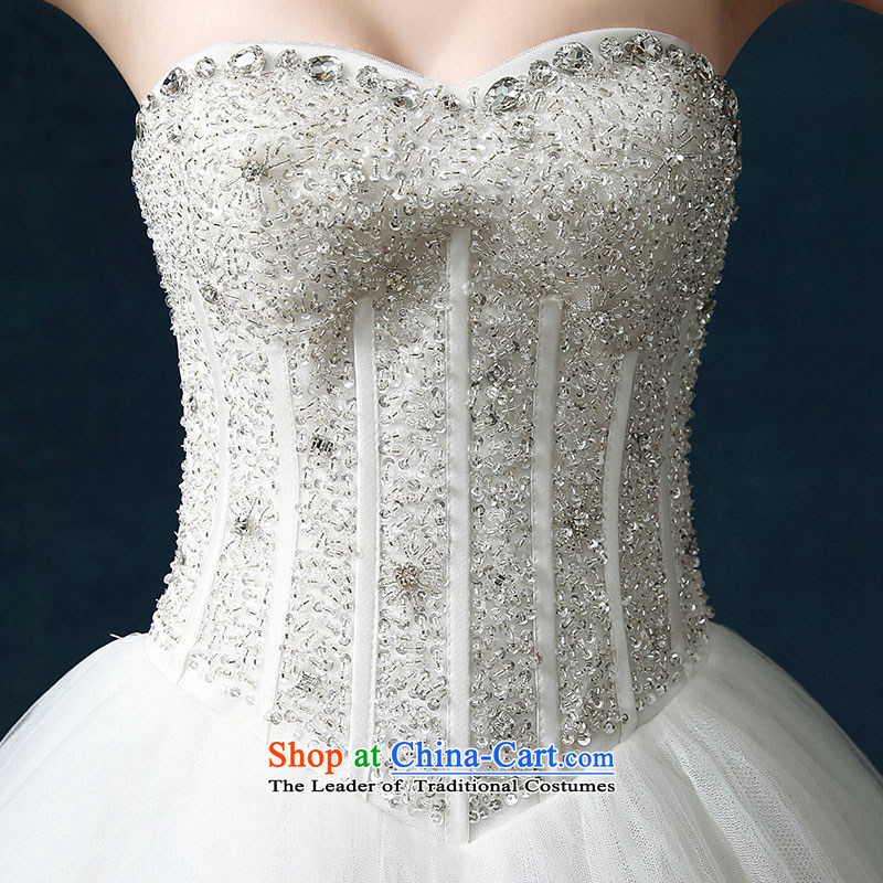 Millennium bride 2015 Spring/Summer new high-side custom continental alignment with chest marriages lace white wedding dresses , L, millennium bride shopping on the Internet has been pressed.