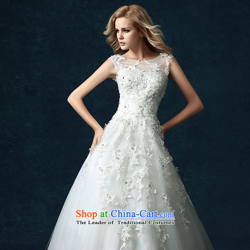 Millennium bride 2015 Summer new lace shoulders and chest bon bon skirt around long tail large wedding White XL, millennium bride shopping on the Internet has been pressed.
