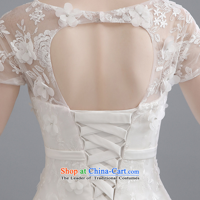 Wedding dresses 2015 Spring New Korean brides with minimalist larger video thin tail shoulders the word wedding Shoulder Drill white S Yi Xia love is , , , shopping on the Internet