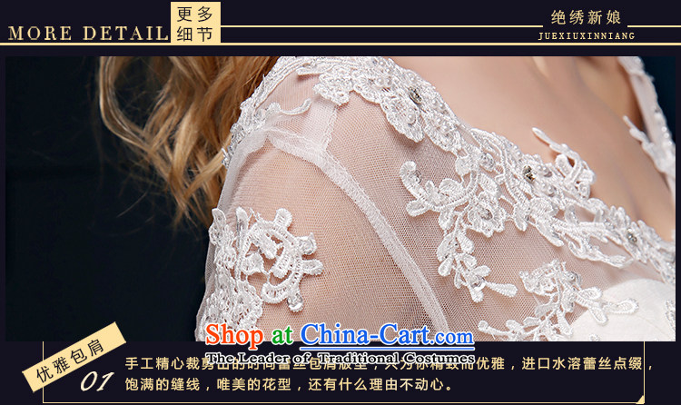 Summer 2015 new Korean lace package shoulder larger crowsfoot marriages in Sau San cuff small trailing white wedding dresses S code 1 feet 9 Get Pictures, price Suzhou shipment, brand platters! The elections are supplied in the national character of distribution, so action, buy now enjoy more preferential! As soon as possible.