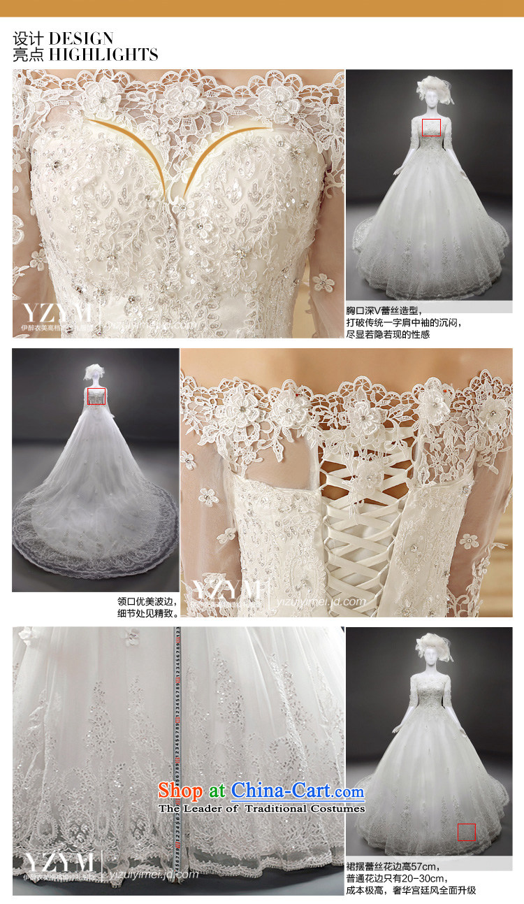 El drunken Yi Mei bride wedding dresses Summer 2015 new word retro shoulder tail bridal dresses cuff lace drill align Sau San to wedding dress bride tail trailing M picture, prices, brand platters! The elections are supplied in the national character of distribution, so action, buy now enjoy more preferential! As soon as possible.