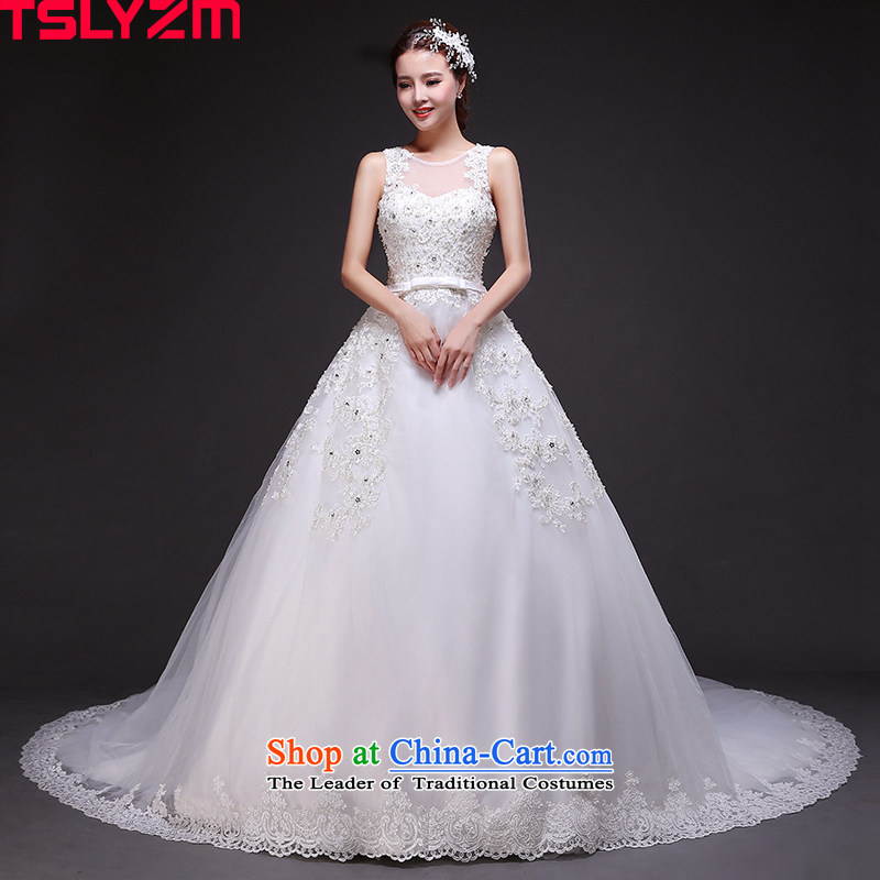 The shoulders, tail tslyzm2015 to align the new wedding autumn and winter round-neck collar shoulders fluoroscopy lace flowers Bow Tie Korean skirt tail) s,tslyzm,,, shopping on the Internet