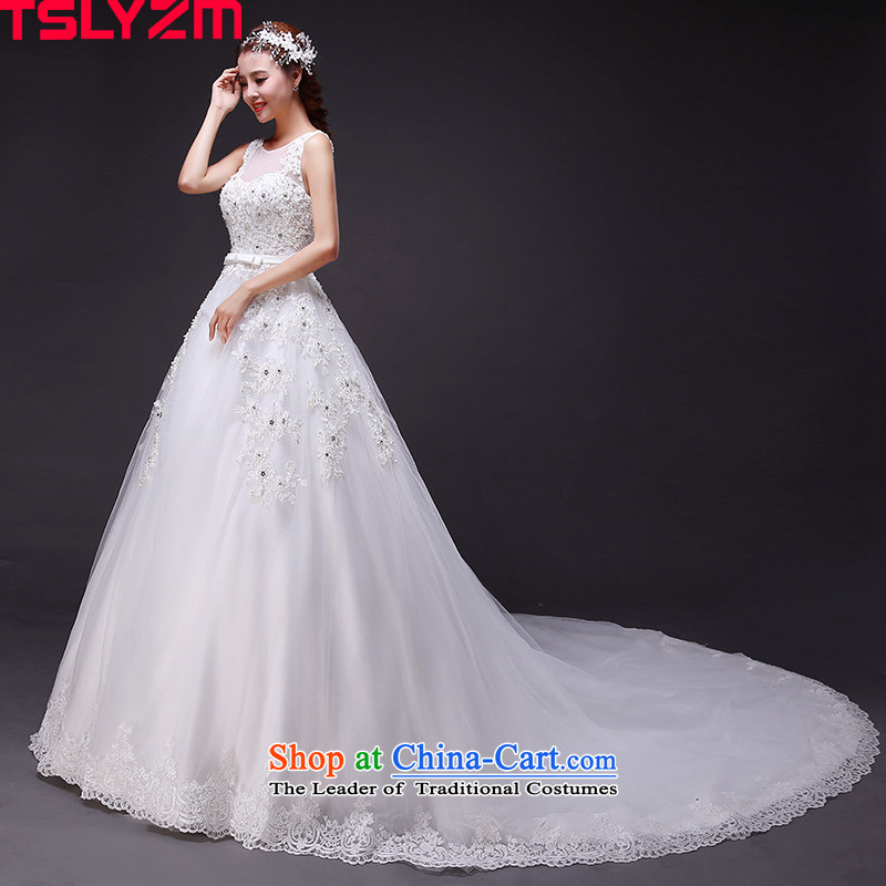 The shoulders, tail tslyzm2015 to align the new wedding autumn and winter round-neck collar shoulders fluoroscopy lace flowers Bow Tie Korean skirt tail) s,tslyzm,,, shopping on the Internet