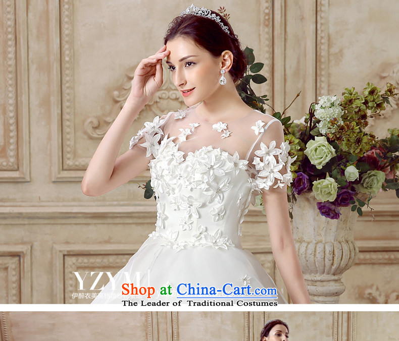 El drunken Yi Mei bride Wedding Dress Short-sleeved back tail wedding OSCE root yarn wedding dress flowers Wedding 2015 Summer new bride wedding tail L picture, prices, brand platters! The elections are supplied in the national character of distribution, so action, buy now enjoy more preferential! As soon as possible.