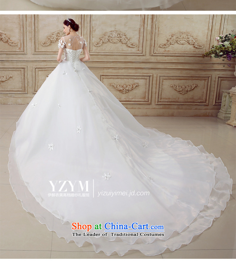 El drunken Yi Mei bride Wedding Dress Short-sleeved back tail wedding OSCE root yarn wedding dress flowers Wedding 2015 Summer new bride wedding tail L picture, prices, brand platters! The elections are supplied in the national character of distribution, so action, buy now enjoy more preferential! As soon as possible.