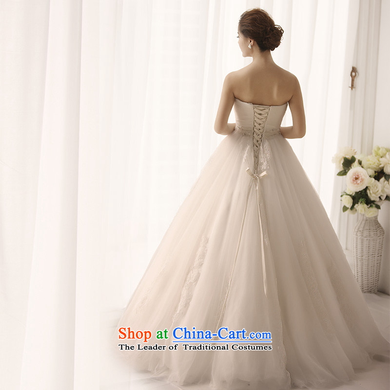 Full Chamber Fang 2015 new anointed chest Princess Deluxe retro church wedding dresses bon bon skirt tail of Korea wedding S1393 tail 165-XL, 100cm full Chamber Fong shopping on the Internet has been pressed.