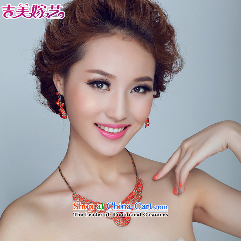 The bride wedding dresses accessories kit Korean TL139 link water drilling jewelry 2015 new marriage necklace green ear, Kyrgyz-US married arts , , , shopping on the Internet