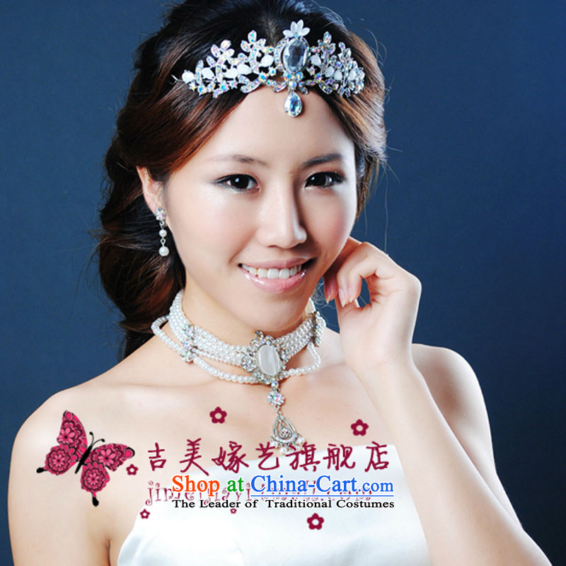 The bride wedding dresses accessories kit Korean TL995 link water drilling jewelry 2015 new marriage necklace White ear-pin, the Kyrgyz-american married arts , , , shopping on the Internet