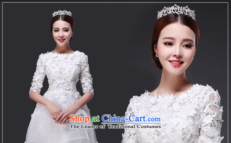 Before long after short tslyzm wedding dresses small trailing gauze slotted shoulder the new 2015 autumn and winter round-neck collar package in shoulder cuff lace wedding dress White XL Photo, prices, brand platters! The elections are supplied in the national character of distribution, so action, buy now enjoy more preferential! As soon as possible.