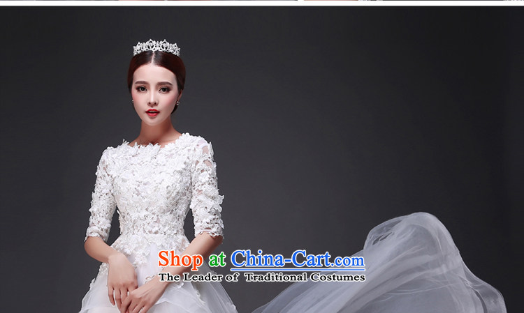 Before long after short tslyzm wedding dresses small trailing gauze slotted shoulder the new 2015 autumn and winter round-neck collar package in shoulder cuff lace wedding dress White XL Photo, prices, brand platters! The elections are supplied in the national character of distribution, so action, buy now enjoy more preferential! As soon as possible.