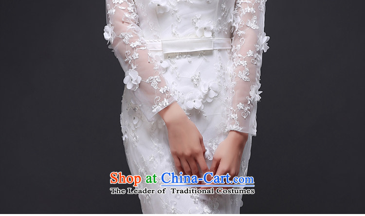 Tslyzm crowsfoot wedding dresses small trailing the new 2015 autumn and winter Flower Fairies