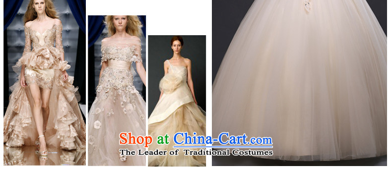 Tslyzm2015 autumn and winter shoulders wedding dresses align with the new to bind marriages V-Neck lace bow tie video thin Diamond light champagne color M picture, prices, brand platters! The elections are supplied in the national character of distribution, so action, buy now enjoy more preferential! As soon as possible.