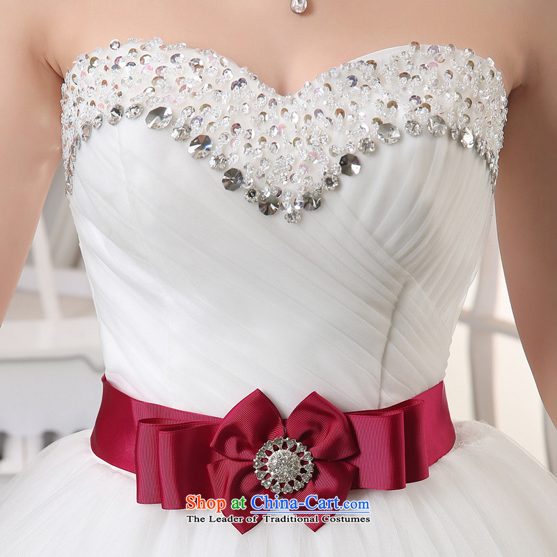 7 Color 7 tone Korean new bride 2015 White Diamond wiping the chest to align the summer of Sau San wedding dresses H064 White M 7 7 Color Tone , , , shopping on the Internet
