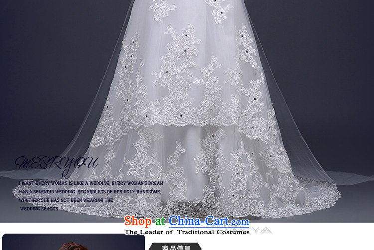 Jie mija white shoulders sleeveless wedding dress tail 2015 new summer lace Korean continental tail bride wedding White XL Photo, prices, brand platters! The elections are supplied in the national character of distribution, so action, buy now enjoy more preferential! As soon as possible.