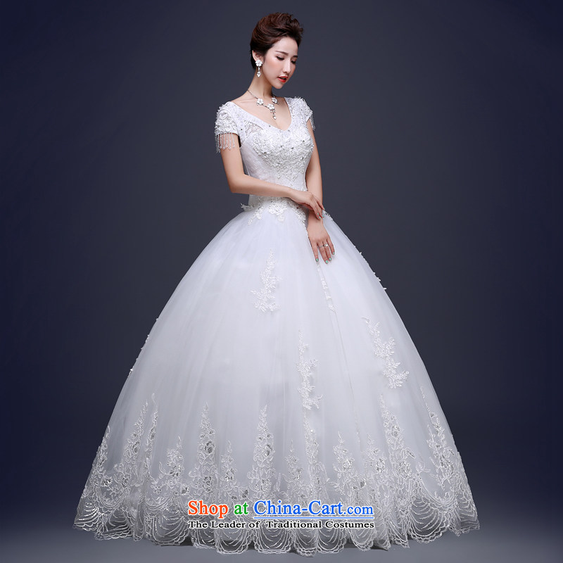 Jie mija upscale bride wedding dresses new Word 2015 Korean fashion shoulder lace flowers to align graphics thin wedding summer white L, Cheng Kejie mia , , , shopping on the Internet