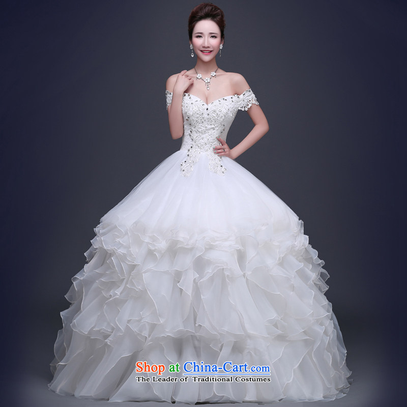 Jie mija wedding dresses , 2015 new field to align the shoulder bon bon skirt wedding shoulders large Sau San bride wedding white L, Cheng Kejie mia , , , shopping on the Internet