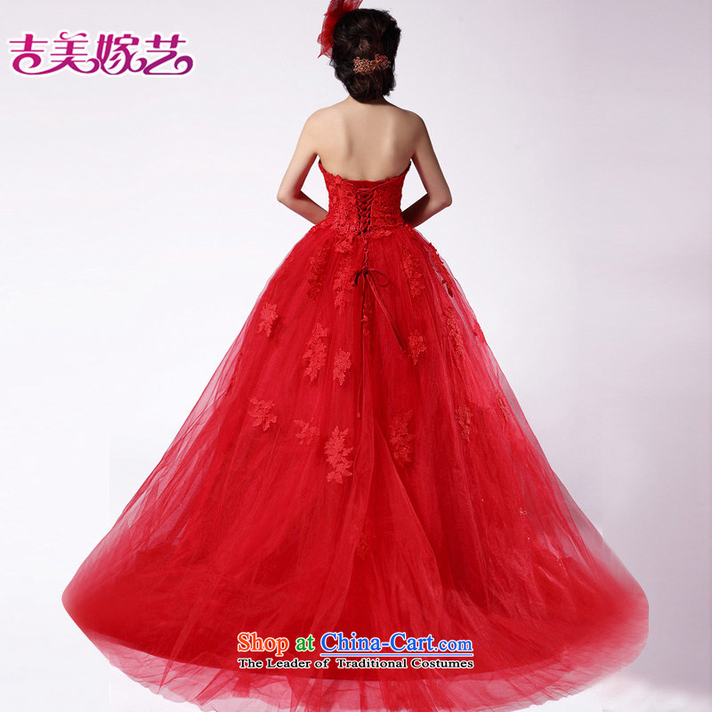2015 new bride neon lace vera wang wei wang wei HT999 tail red video thin wedding dresses RED M Kyrgyz-american married arts , , , shopping on the Internet