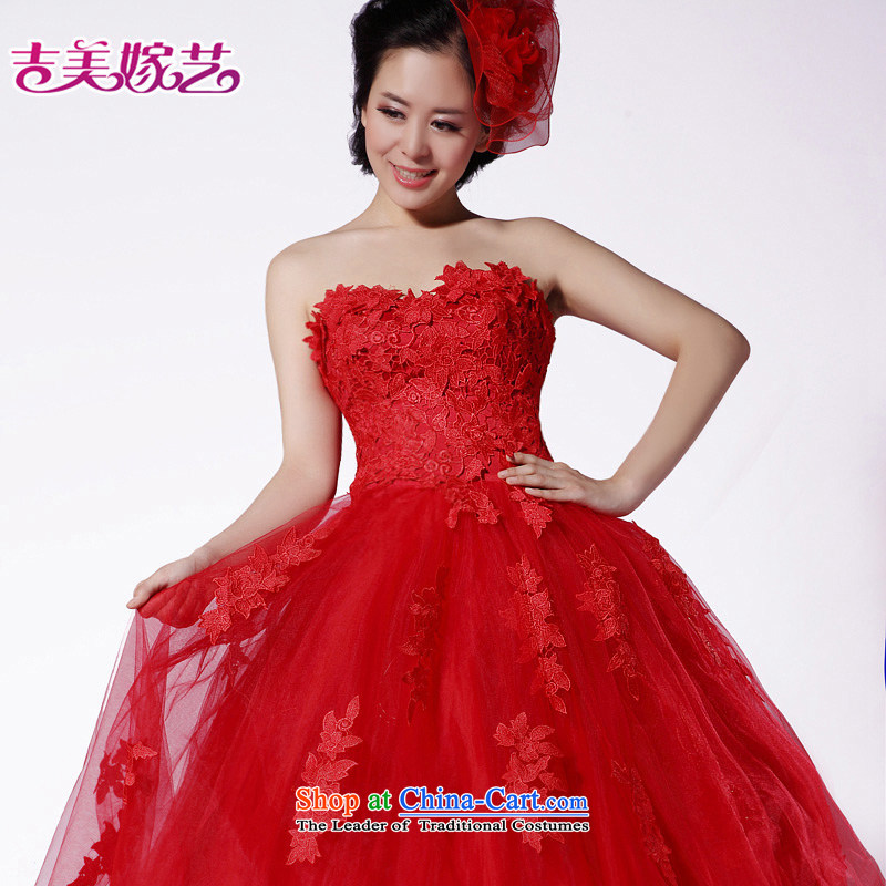 2015 new bride neon lace vera wang wei wang wei HT999 tail red video thin wedding dresses RED M Kyrgyz-american married arts , , , shopping on the Internet