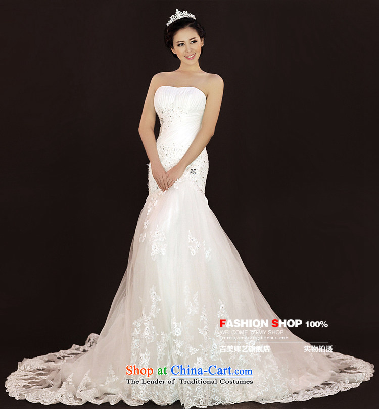 Wedding dress Kyrgyz-american married new anointed arts 2015 Chest Korean lace crowsfoot tail HT936 bride wedding white L picture, prices, brand platters! The elections are supplied in the national character of distribution, so action, buy now enjoy more preferential! As soon as possible.