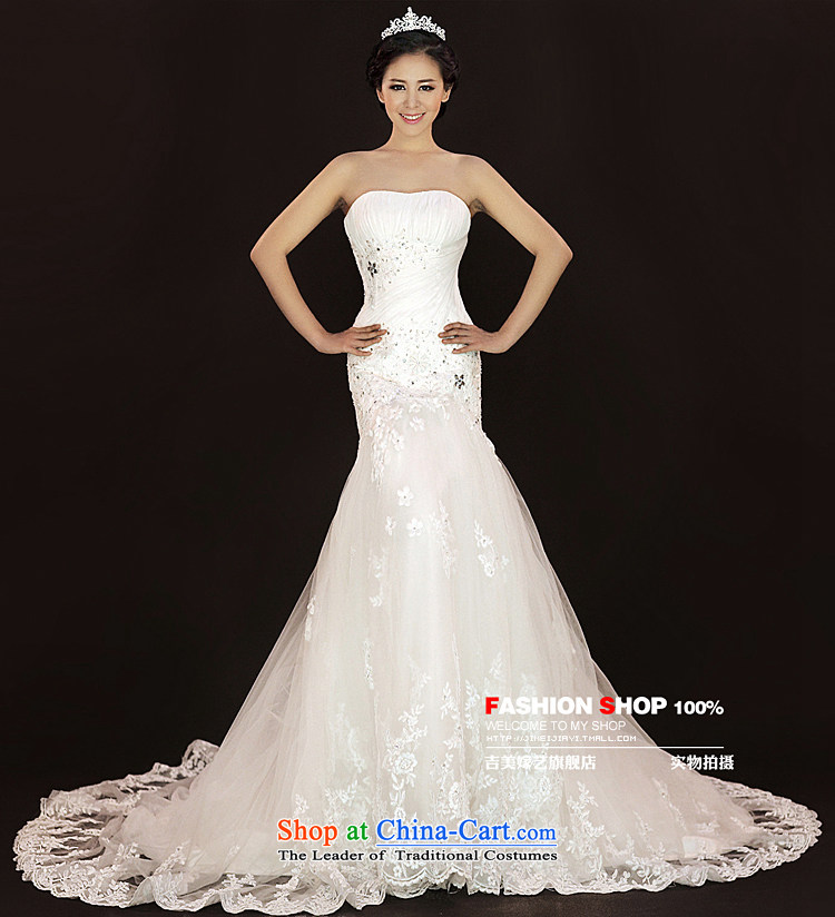 Wedding dress Kyrgyz-american married new anointed arts 2015 Chest Korean lace crowsfoot tail HT936 bride wedding white L picture, prices, brand platters! The elections are supplied in the national character of distribution, so action, buy now enjoy more preferential! As soon as possible.